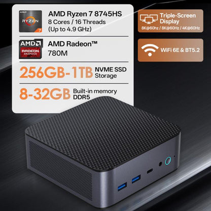 GXMO H90 Pro Windows 11 Mini PC 16GB+512GB AMD R7 8745HS