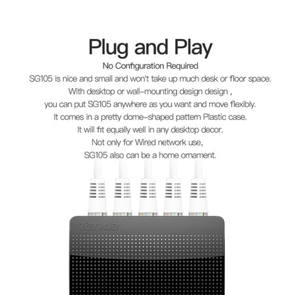 Tenda SG105 1000Mpbs Fast Gigabit Ethernet Network Switch
