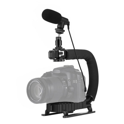 U/C Shape Handheld DV Bracket Stabilizer + Microphone