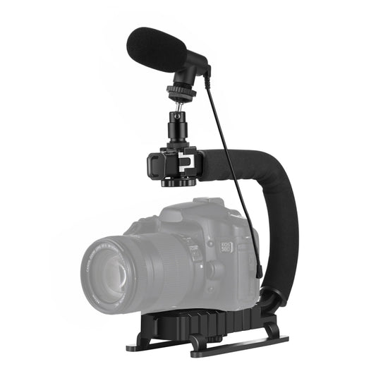 U/C Shape Handheld DV Bracket Stabilizer + Microphone