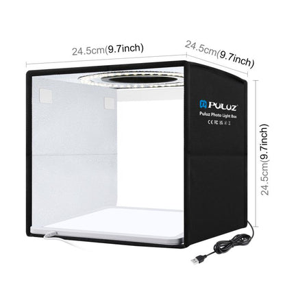 PULUZ 25cm Folding Photo Lighting Studio + Shadowless Light