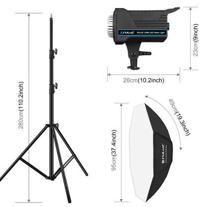 PULUZ 120W Photo Studio Strobe Flash Light Kit