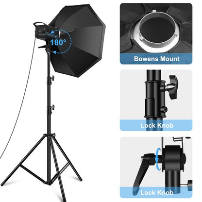 PULUZ 120W Photo Studio Strobe Flash Light Kit