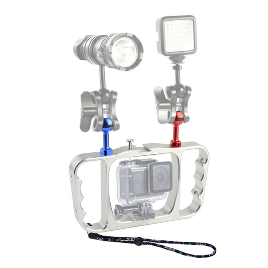 Dual Handheld Diving Light Arm Aluminum Mount for GoPro