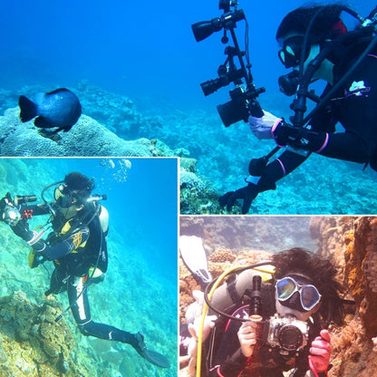 Dual Handheld Diving Light Arm Aluminum Mount for GoPro