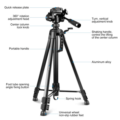 PULUZ Aluminum Selfie Live Tripod Mount