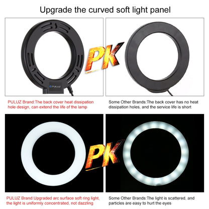 Round Base Desktop Mount + 6.2 inch Ring Light