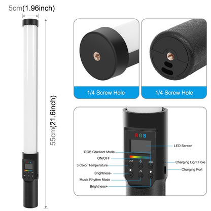 PULUZ 190 LEDs Photo Handheld Stick Light