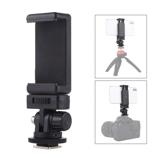 1/4 inch Screw Thread Cold Shoe Mount with Phone Clamp