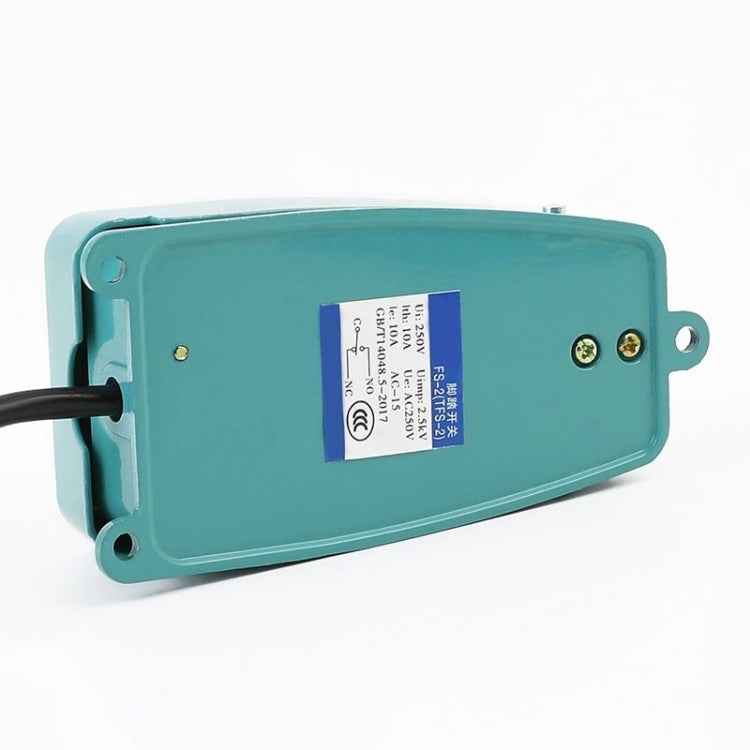 TFS-2 AC 250V 10A Anti-slip Metal Case Foot Control Pedal Switch, C...
