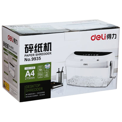 Deli Hand-cranked A4 CD Card Desktop Paper Shredder