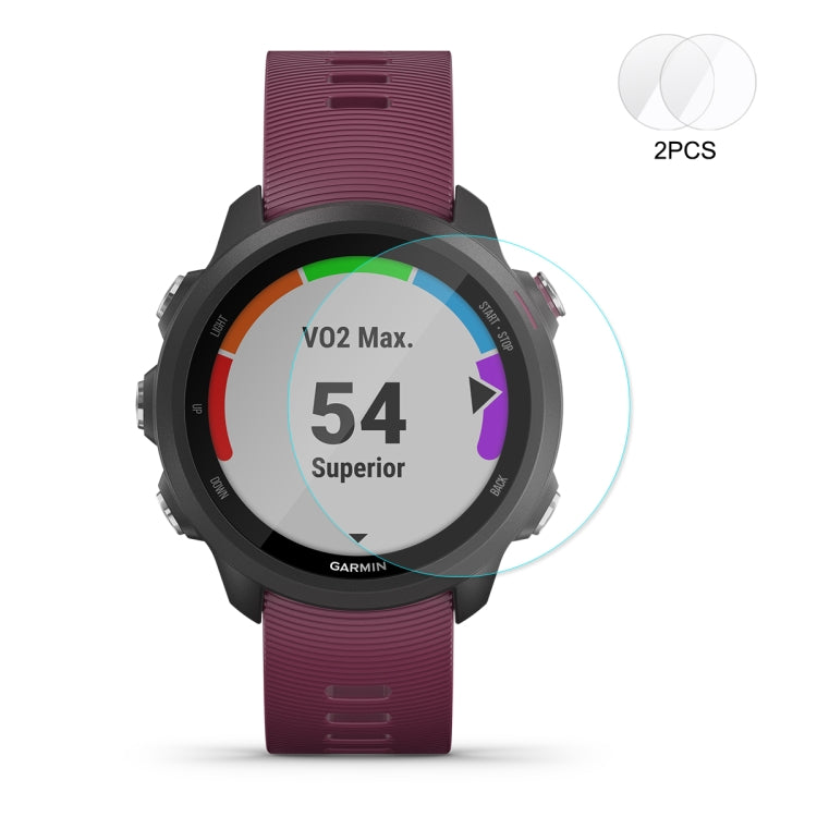 2 PCS ENKAY Hat-Prince 0.2mm 9H 2.15D Curved Edge Tempered Glass Film for Garmin Forerunner 245M - NMNYSX