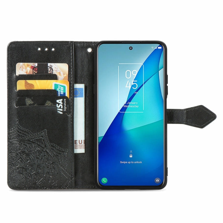 Mandala Flower Embossed Horizontal Flip Leather Case with Bracket / Card Slot / Wallet / Lanyard, For TCL 20S, For TCL 20 Pro 5G, For OPPO Realme V13 5G - NMNYSX