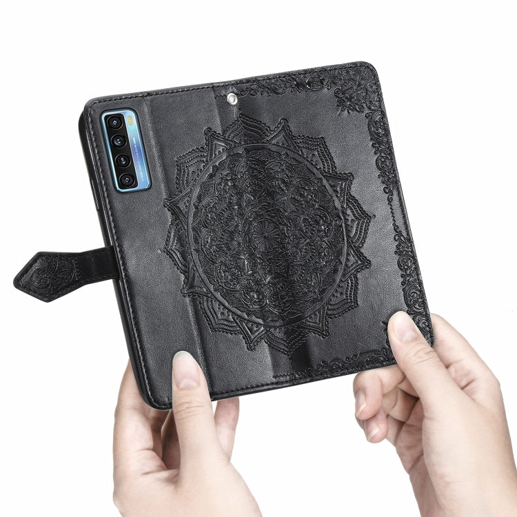 Mandala Flower Embossed Horizontal Flip Leather Case with Bracket / Card Slot / Wallet / Lanyard, For TCL 20S, For TCL 20 Pro 5G, For OPPO Realme V13 5G - NMNYSX