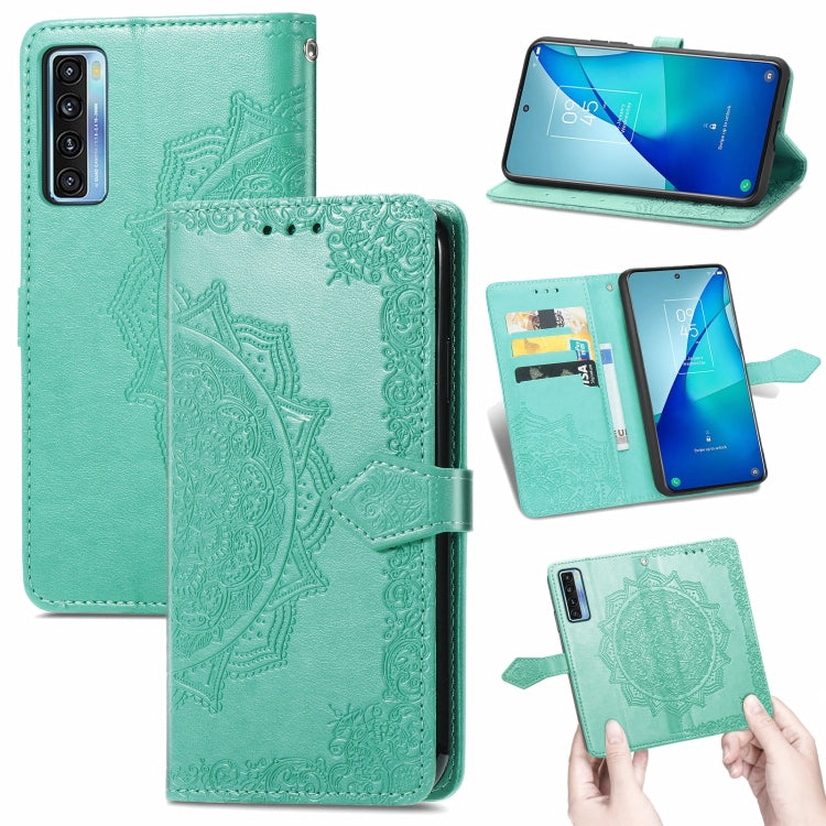 Mandala Flower Embossed Horizontal Flip Leather Case with Bracket / Card Slot / Wallet / Lanyard, For TCL 20S, For TCL 20 Pro 5G, For OPPO Realme V13 5G - NMNYSX