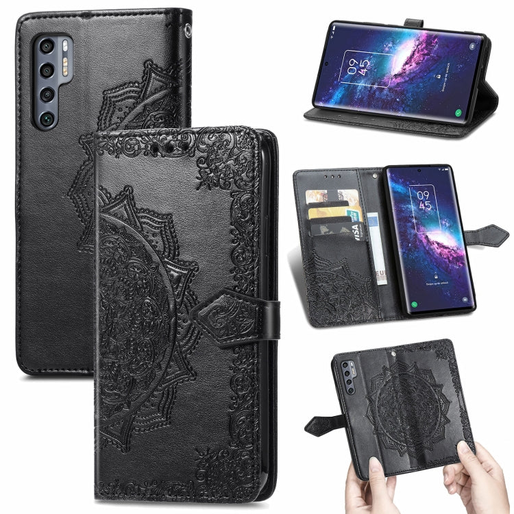 Mandala Flower Embossed Horizontal Flip Leather Case with Bracket / Card Slot / Wallet / Lanyard, For TCL 20S, For TCL 20 Pro 5G, For OPPO Realme V13 5G - NMNYSX