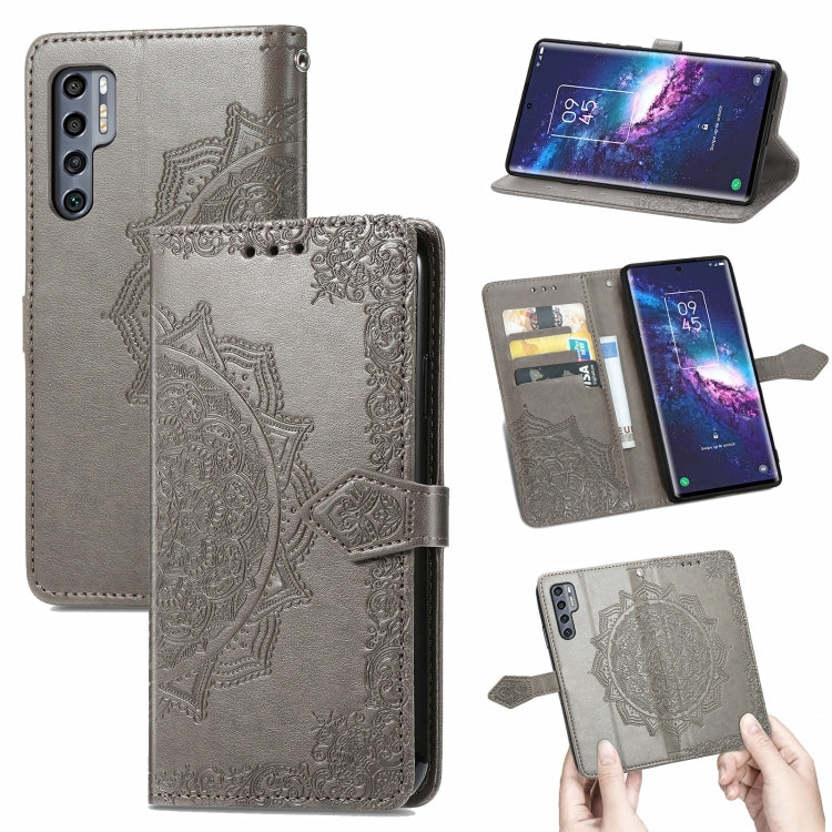 Mandala Flower Embossed Horizontal Flip Leather Case with Bracket / Card Slot / Wallet / Lanyard, For TCL 20S, For TCL 20 Pro 5G, For OPPO Realme V13 5G - NMNYSX