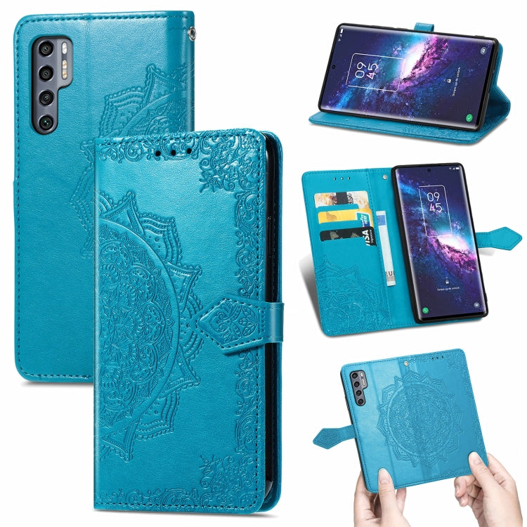 Mandala Flower Embossed Horizontal Flip Leather Case with Bracket / Card Slot / Wallet / Lanyard, For TCL 20S, For TCL 20 Pro 5G, For OPPO Realme V13 5G - NMNYSX