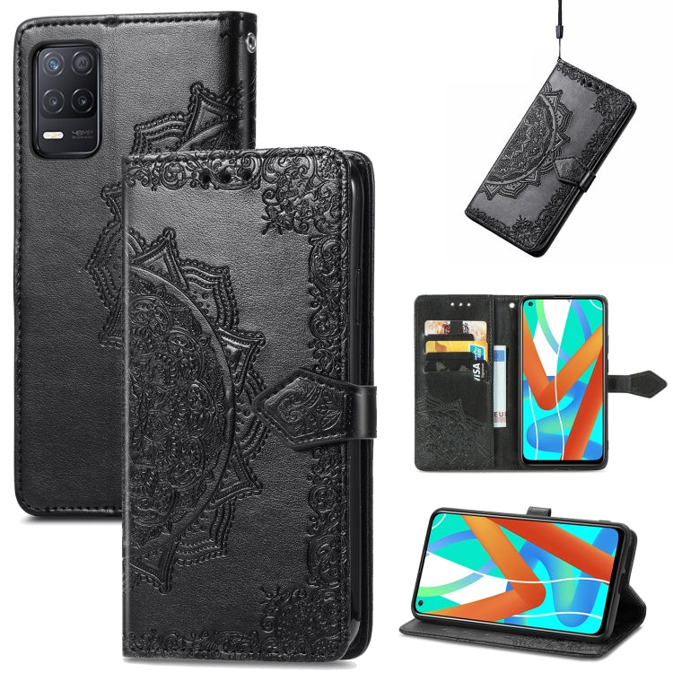 Mandala Flower Embossed Horizontal Flip Leather Case with Bracket / Card Slot / Wallet / Lanyard, For TCL 20S, For TCL 20 Pro 5G, For OPPO Realme V13 5G - NMNYSX