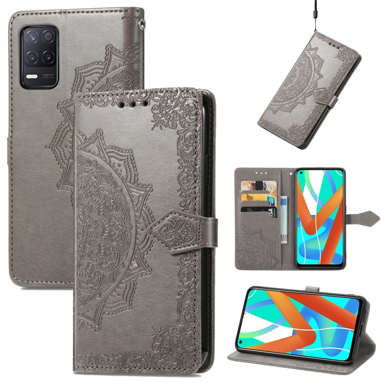 Mandala Flower Embossed Horizontal Flip Leather Case with Bracket / Card Slot / Wallet / Lanyard, For TCL 20S, For TCL 20 Pro 5G, For OPPO Realme V13 5G - NMNYSX