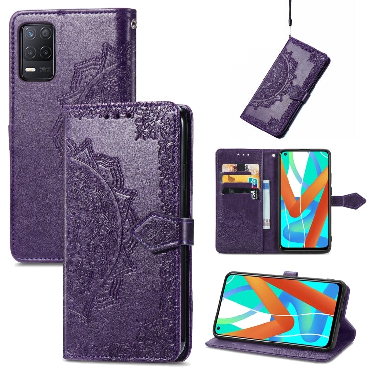 Mandala Flower Embossed Horizontal Flip Leather Case with Bracket / Card Slot / Wallet / Lanyard, For TCL 20S, For TCL 20 Pro 5G, For OPPO Realme V13 5G - NMNYSX