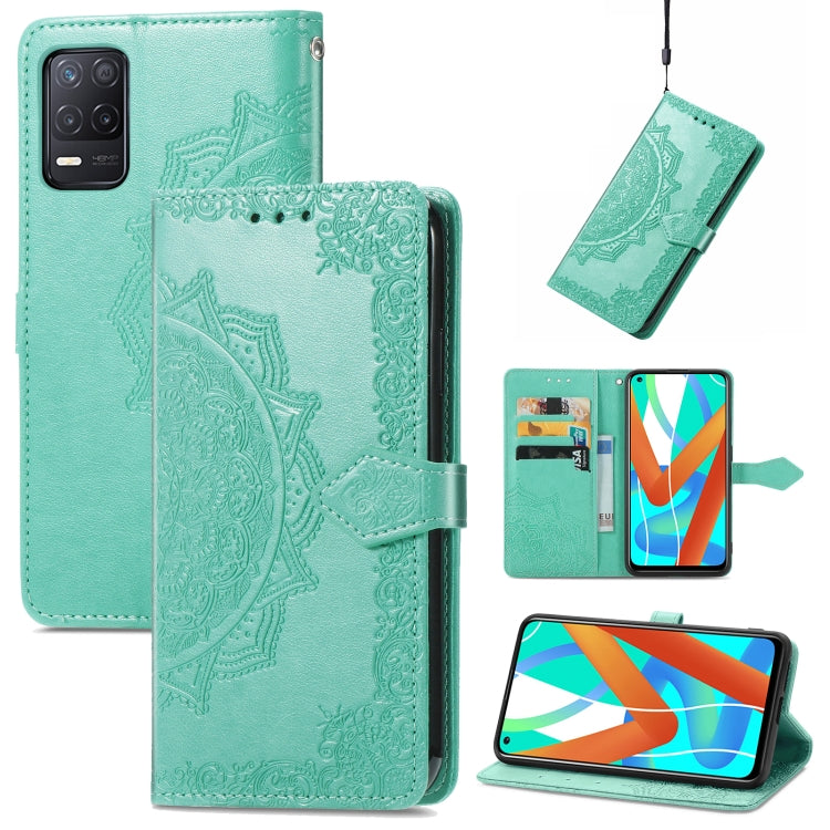 Mandala Flower Embossed Horizontal Flip Leather Case with Bracket / Card Slot / Wallet / Lanyard, For TCL 20S, For TCL 20 Pro 5G, For OPPO Realme V13 5G - NMNYSX