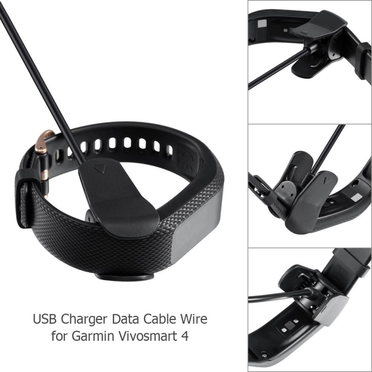 Plastic Charger for Garmin Vivosmart 4 Smartwatch, Data Cable, Replacement Cable, 1m - NMNYSX