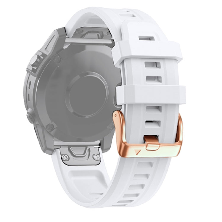20mm Rose Gold Buckle Silicone Strap, For Garmin Fenix 7S, For Garmin Fenix 6S, For Garmin Fenix 6S Pro, For Garmin Fenix 5S, For Garmin Fenix 5S Plus - NMNYSX