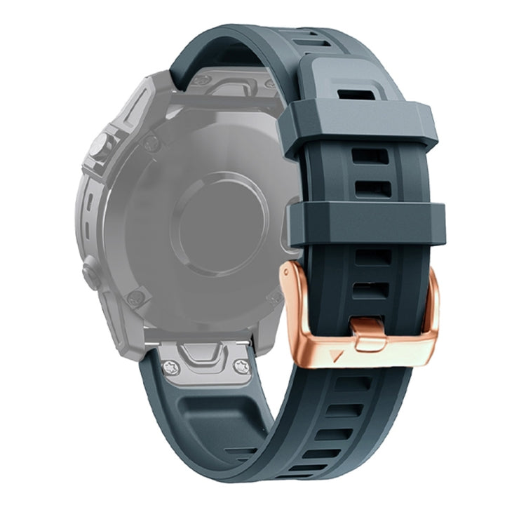 20mm Rose Gold Buckle Silicone Strap, For Garmin Fenix 7S, For Garmin Fenix 6S, For Garmin Fenix 6S Pro, For Garmin Fenix 5S, For Garmin Fenix 5S Plus - NMNYSX