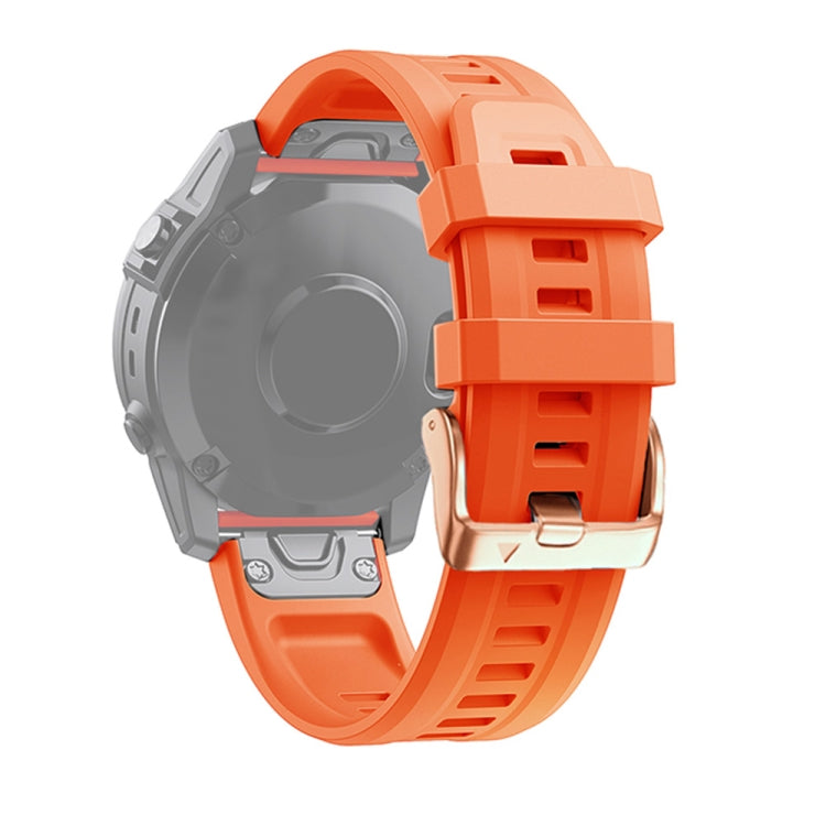 20mm Rose Gold Buckle Silicone Strap, For Garmin Fenix 7S, For Garmin Fenix 6S, For Garmin Fenix 6S Pro, For Garmin Fenix 5S, For Garmin Fenix 5S Plus - NMNYSX