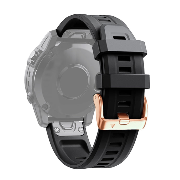20mm Rose Gold Buckle Silicone Strap, For Garmin Fenix 7S, For Garmin Fenix 6S, For Garmin Fenix 6S Pro, For Garmin Fenix 5S, For Garmin Fenix 5S Plus - NMNYSX