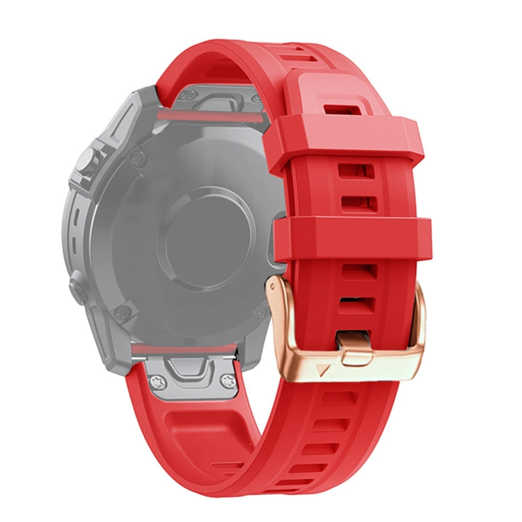20mm Rose Gold Buckle Silicone Strap, For Garmin Fenix 7S, For Garmin Fenix 6S, For Garmin Fenix 6S Pro, For Garmin Fenix 5S, For Garmin Fenix 5S Plus - NMNYSX