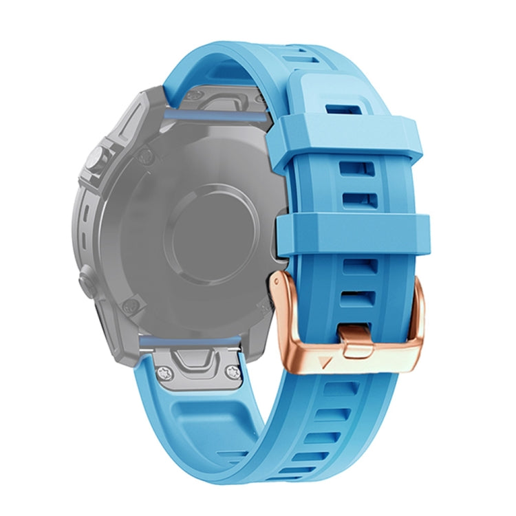 20mm Rose Gold Buckle Silicone Strap, For Garmin Fenix 7S, For Garmin Fenix 6S, For Garmin Fenix 6S Pro, For Garmin Fenix 5S, For Garmin Fenix 5S Plus - NMNYSX