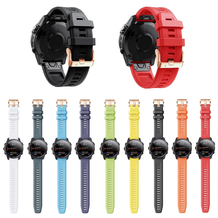 20mm Rose Gold Buckle Silicone Strap, For Garmin Fenix 7S, For Garmin Fenix 6S, For Garmin Fenix 6S Pro, For Garmin Fenix 5S, For Garmin Fenix 5S Plus - NMNYSX