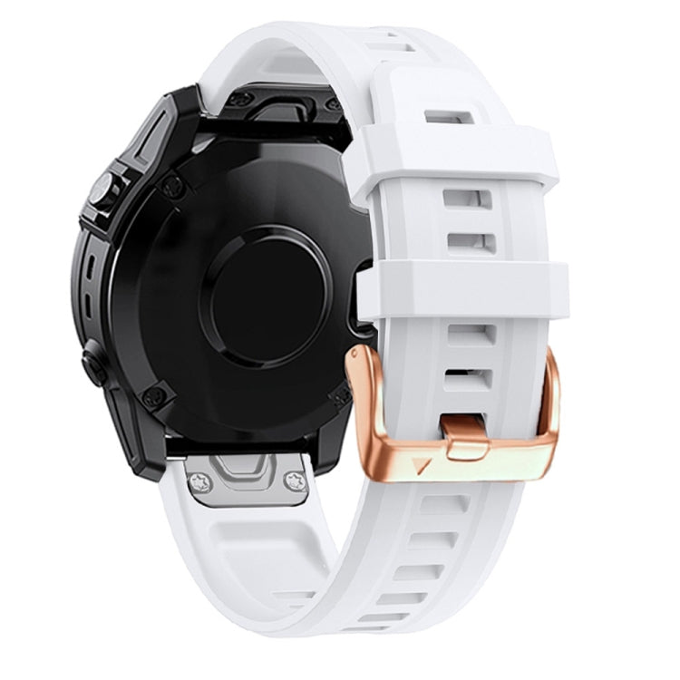 20mm Rose Gold Buckle Silicone Strap, For Garmin Fenix 7S, For Garmin Fenix 6S, For Garmin Fenix 6S Pro, For Garmin Fenix 5S, For Garmin Fenix 5S Plus - NMNYSX