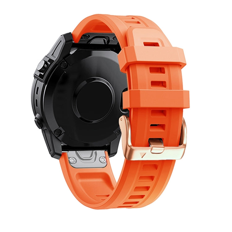 20mm Rose Gold Buckle Silicone Strap, For Garmin Fenix 7S, For Garmin Fenix 6S, For Garmin Fenix 6S Pro, For Garmin Fenix 5S, For Garmin Fenix 5S Plus - NMNYSX