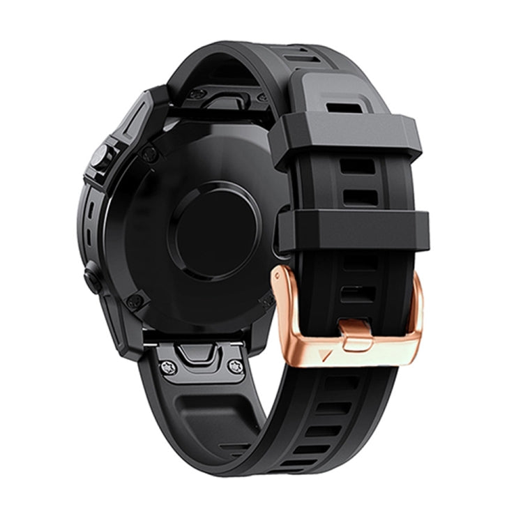 20mm Rose Gold Buckle Silicone Strap, For Garmin Fenix 7S, For Garmin Fenix 6S, For Garmin Fenix 6S Pro, For Garmin Fenix 5S, For Garmin Fenix 5S Plus - NMNYSX