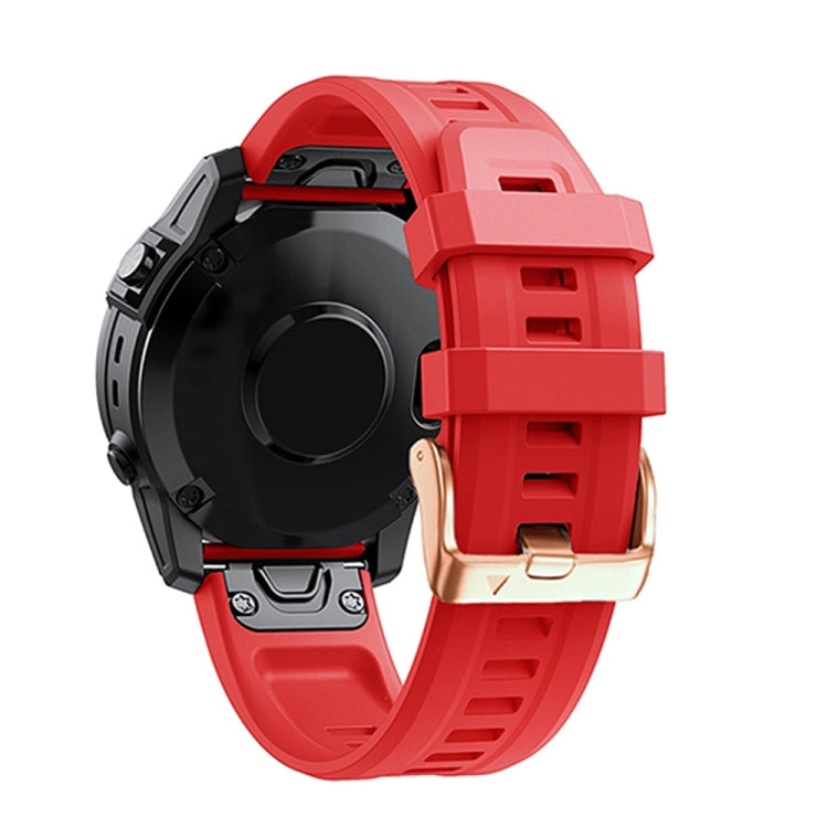 20mm Rose Gold Buckle Silicone Strap, For Garmin Fenix 7S, For Garmin Fenix 6S, For Garmin Fenix 6S Pro, For Garmin Fenix 5S, For Garmin Fenix 5S Plus - NMNYSX