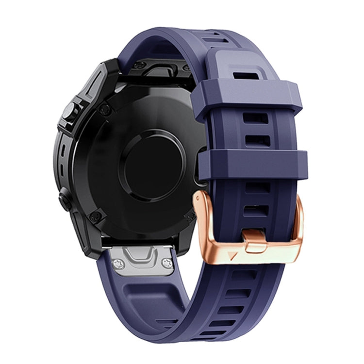 20mm Rose Gold Buckle Silicone Strap, For Garmin Fenix 7S, For Garmin Fenix 6S, For Garmin Fenix 6S Pro, For Garmin Fenix 5S, For Garmin Fenix 5S Plus - NMNYSX