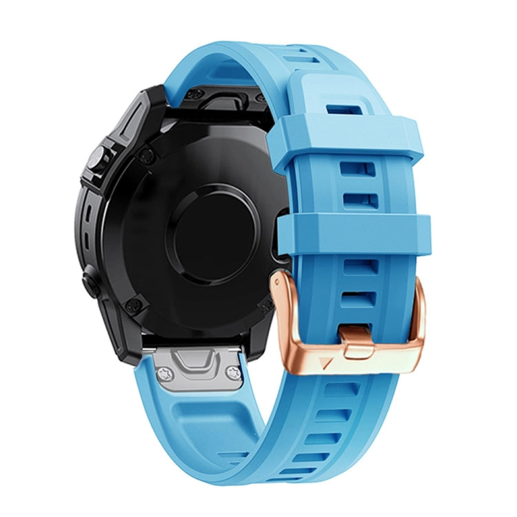 20mm Rose Gold Buckle Silicone Strap, For Garmin Fenix 7S, For Garmin Fenix 6S, For Garmin Fenix 6S Pro, For Garmin Fenix 5S, For Garmin Fenix 5S Plus - NMNYSX