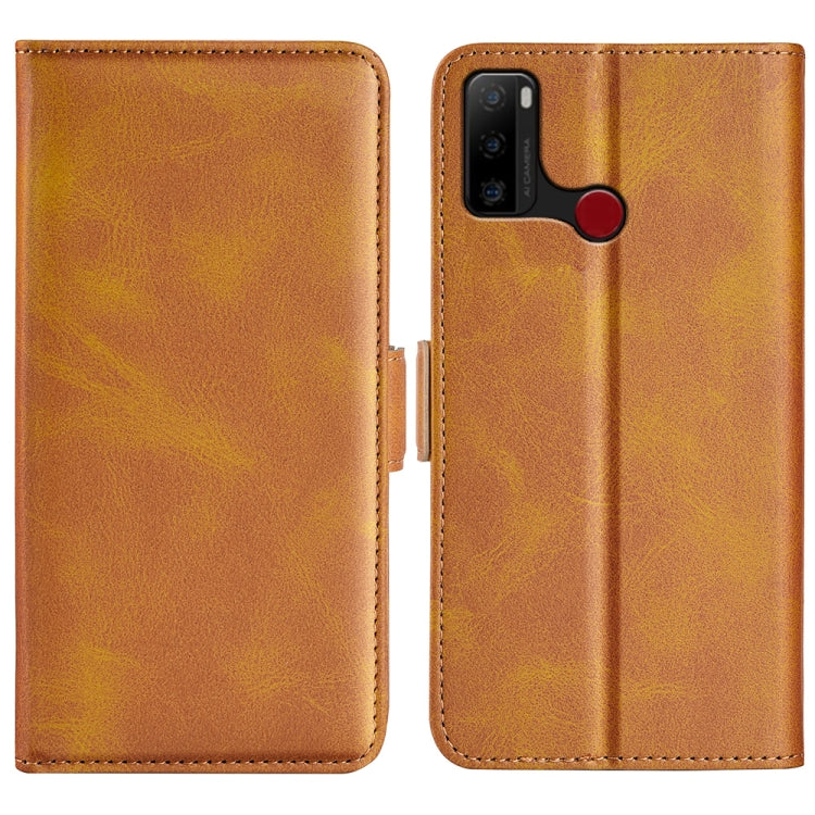 For Ulefone note 10 Dual-side Magnetic Buckle Leather Phone Case, Black, Yellow, Brown, Dark Blue, Red - NMNYSX
