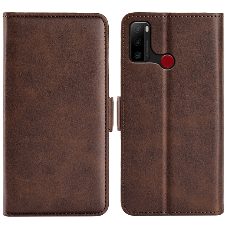 For Ulefone note 10 Dual-side Magnetic Buckle Leather Phone Case, Black, Yellow, Brown, Dark Blue, Red - NMNYSX
