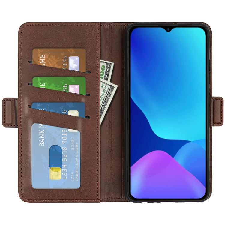 For Ulefone note 10 Dual-side Magnetic Buckle Leather Phone Case, Black, Yellow, Brown, Dark Blue, Red - NMNYSX