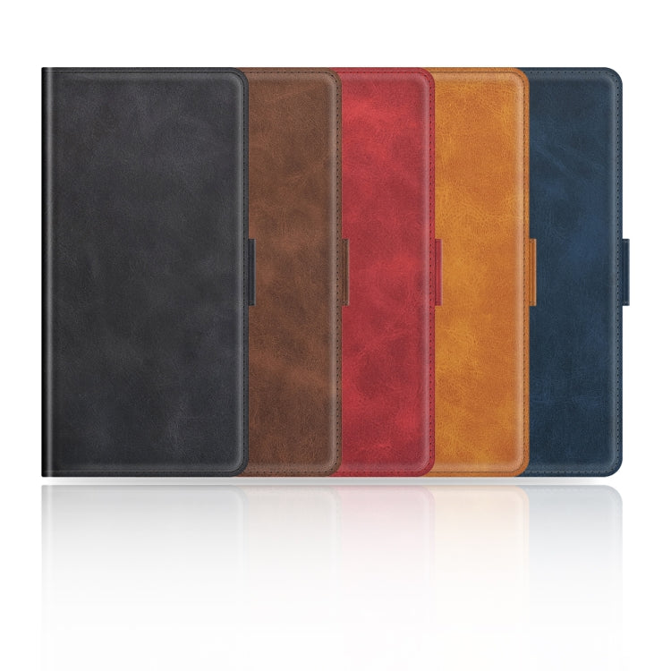 For Ulefone note 10 Dual-side Magnetic Buckle Leather Phone Case, Black, Yellow, Brown, Dark Blue, Red - NMNYSX