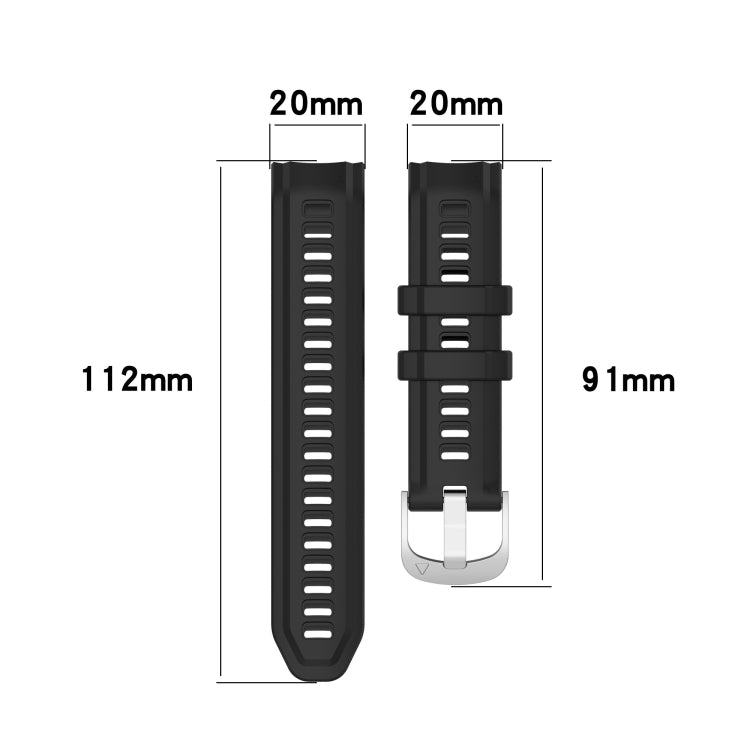 20mm Silicone Solid Color Watch Band, For Garmin instinct 2S - NMNYSX