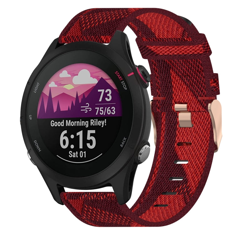 18mm Nylon Woven Watch Band, For Garmin Forerunner 255S, For Garmin Venu 2S, For Garmin Vivomove 3S, For Garmin Vivoactive 4S - NMNYSX