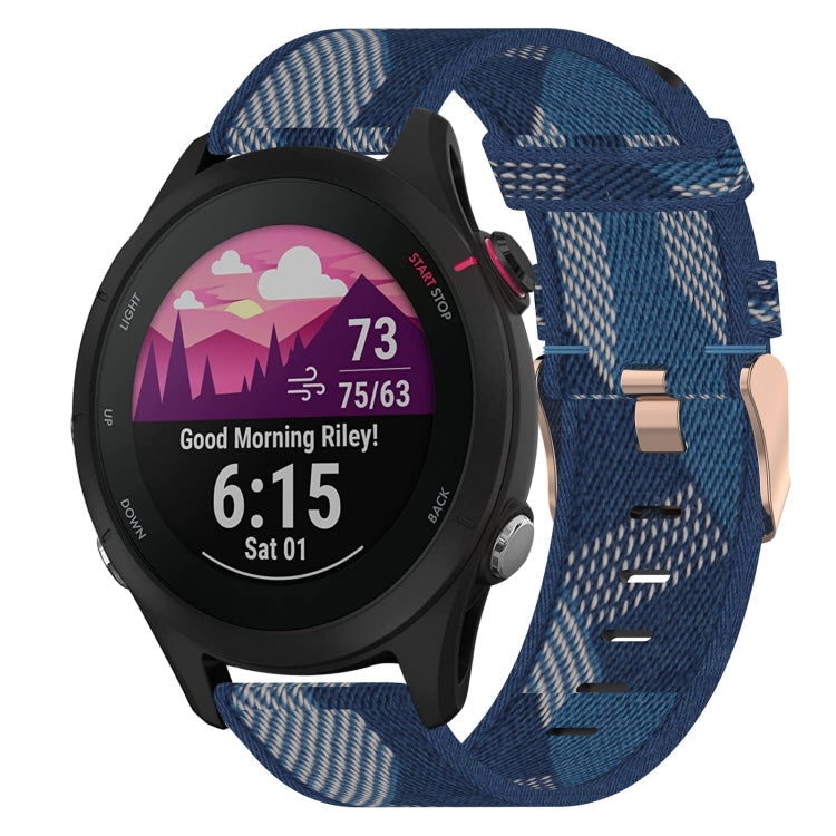 18mm Nylon Woven Watch Band, For Garmin Forerunner 255S, For Garmin Venu 2S, For Garmin Vivomove 3S, For Garmin Vivoactive 4S - NMNYSX