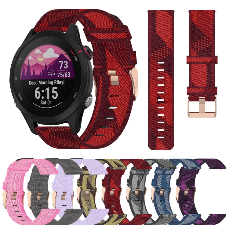 18mm Nylon Woven Watch Band, For Garmin Forerunner 255S, For Garmin Venu 2S, For Garmin Vivomove 3S, For Garmin Vivoactive 4S - NMNYSX