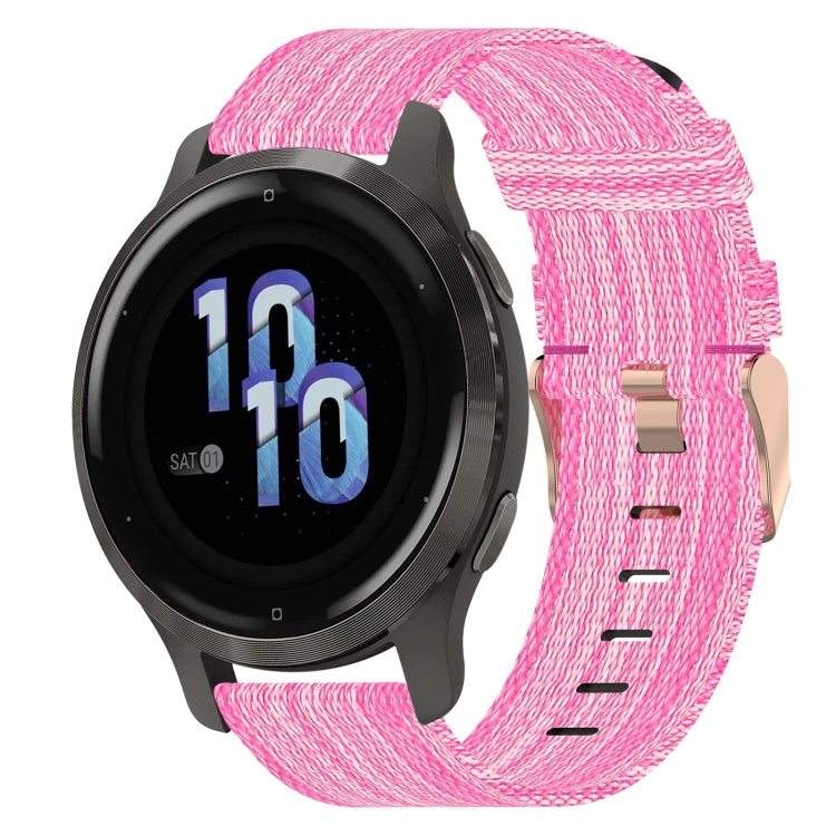 18mm Nylon Woven Watch Band, For Garmin Forerunner 255S, For Garmin Venu 2S, For Garmin Vivomove 3S, For Garmin Vivoactive 4S - NMNYSX