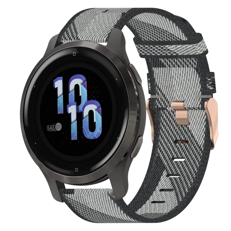 18mm Nylon Woven Watch Band, For Garmin Forerunner 255S, For Garmin Venu 2S, For Garmin Vivomove 3S, For Garmin Vivoactive 4S - NMNYSX